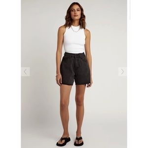 DISSH Black Denim high waist shorts